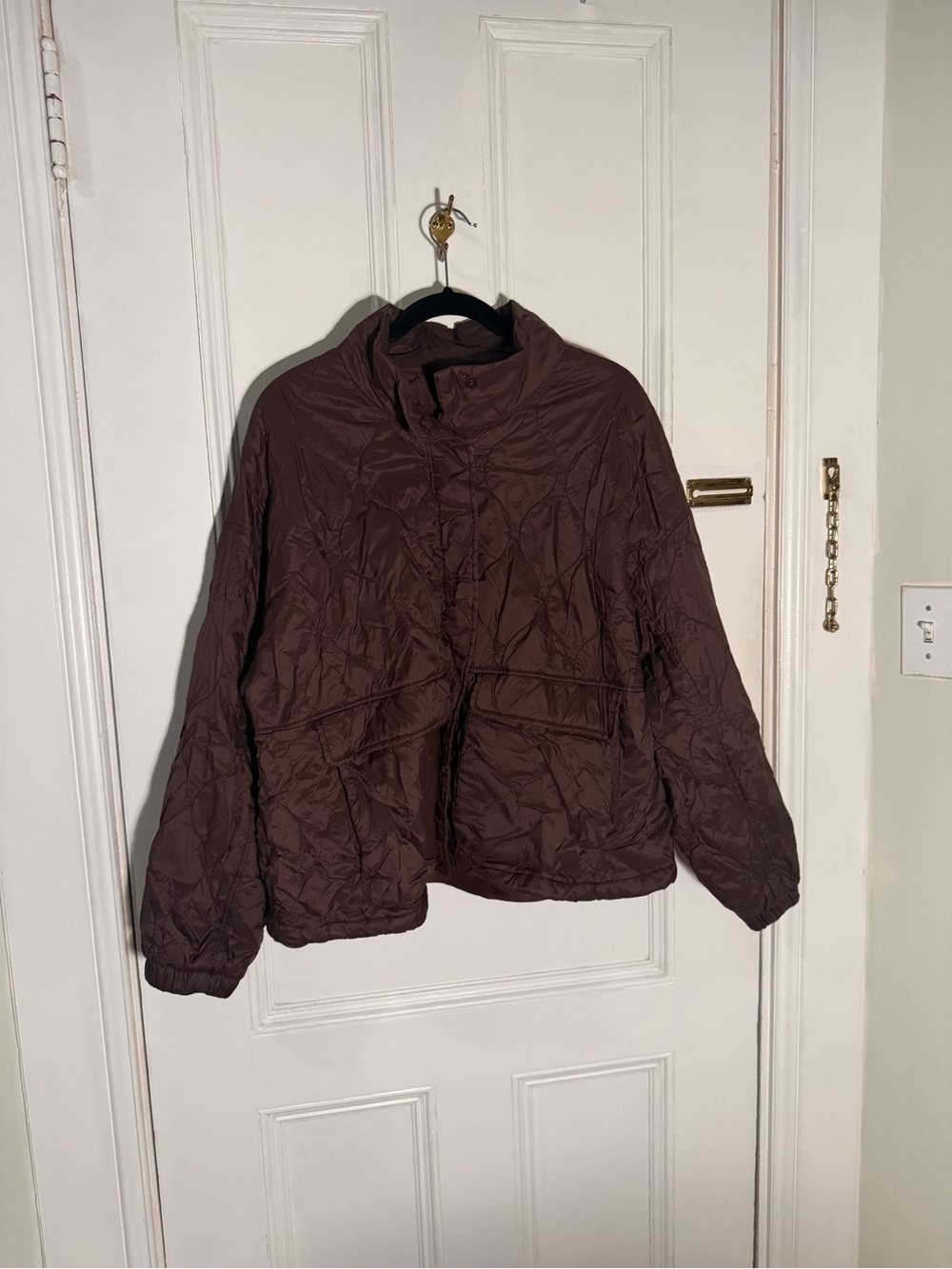 Old Navy Brown Quilted Bomber Jacket